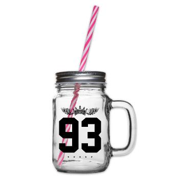 93 Number crown - Glass jar with handle and screw cap - clear - Right
