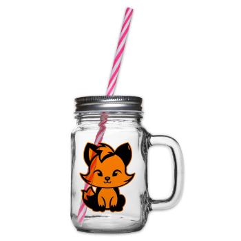 Renard mignon mignon bébé - Bocal à boisson - transparent - Droite