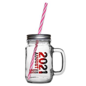 2021 August Limited Edition 2. Geburtstag Outfit - Henkelglas mit Schraubdeckel - Klar - Rechts