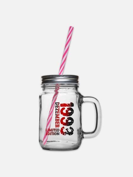 1993 Dezember Limited Edition 30. Geburtstag Deko - Henkelglas mit Schraubdeckel - Klar