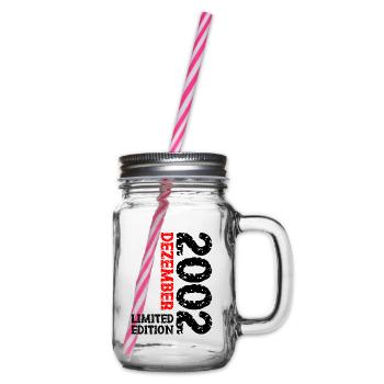 2002 Dezember Limited Edition 21. Geburtstag Deko - Henkelglas mit Schraubdeckel - Klar - Rechts