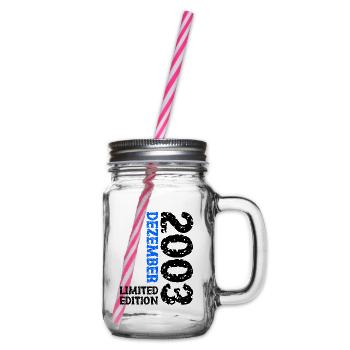 2003 December Limited Edition 20th Birthday Decoration - Glass jar with handle and screw cap - clear - Right