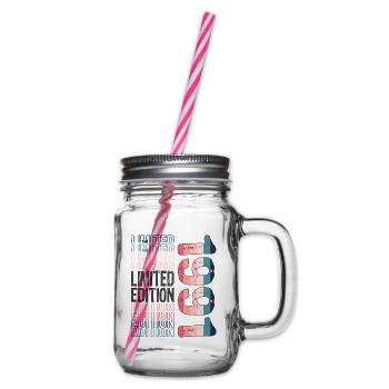 Limited Edition Since 1991 Birthday Vintage 1991 - Glass jar with handle and screw cap - clear - Right