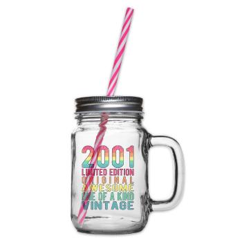 Limited Edition seit 2001 Geburtstag Vintage 2001 - Henkelglas mit Schraubdeckel - Klar - Rechts