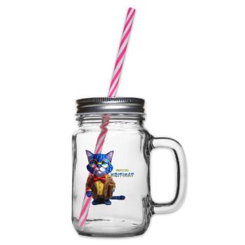Professor Kritikat - Glass jar with handle and screw cap - clear - Right
