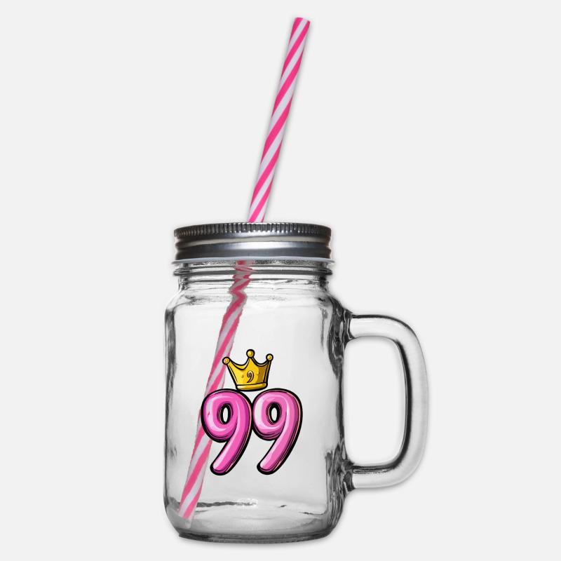 Couronne à 99 chiffres - Bocal à boisson - transparent