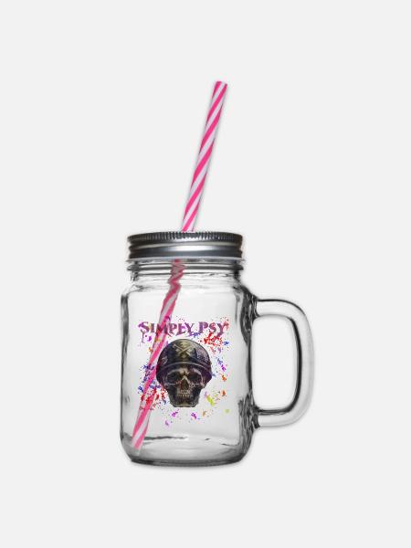 Simply Psy - Henkelglas mit Schraubdeckel - Klar
