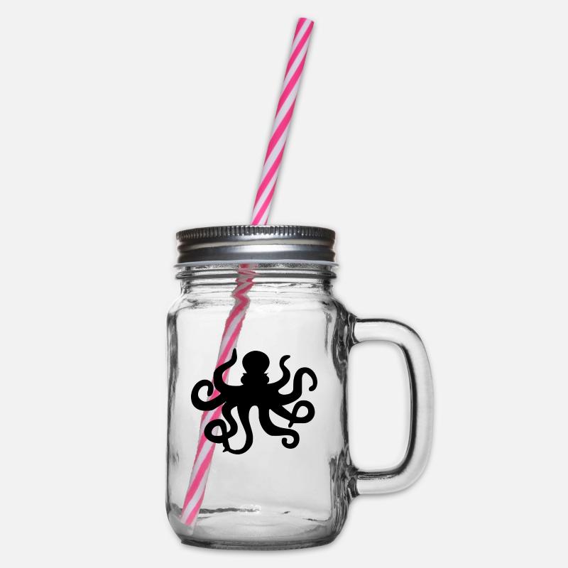 Octopus / squid / calamars / tentacules de poulpe - Bocal à boisson - transparent