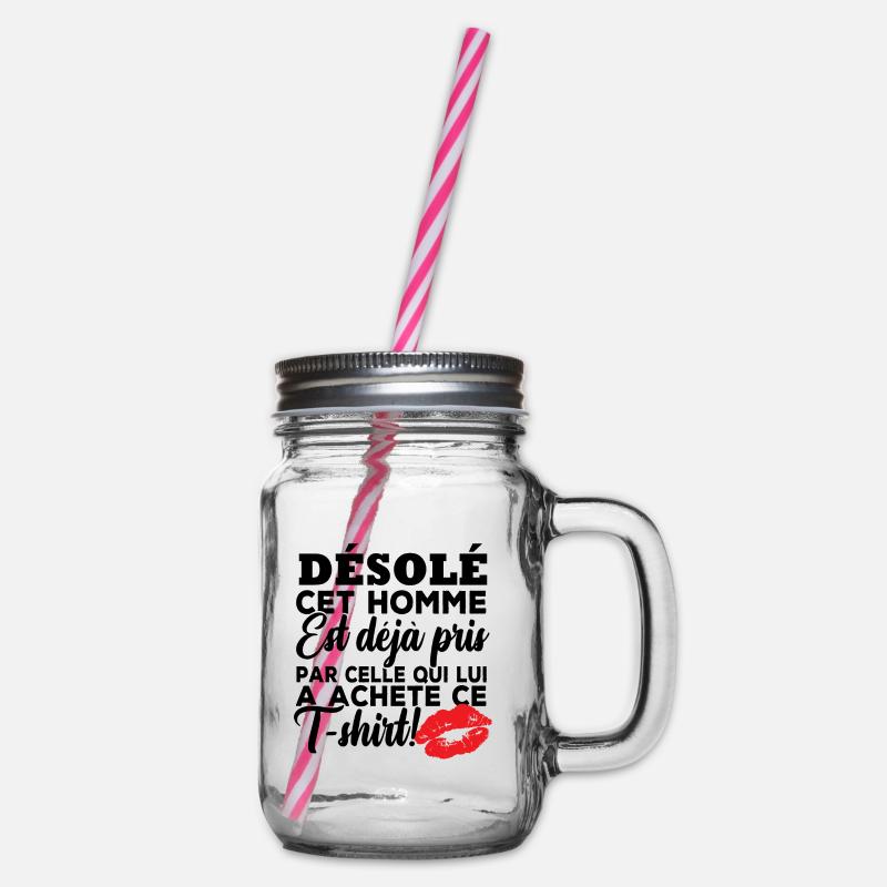 Désolé cet homme est déjà pris - Bocal à boisson - transparent