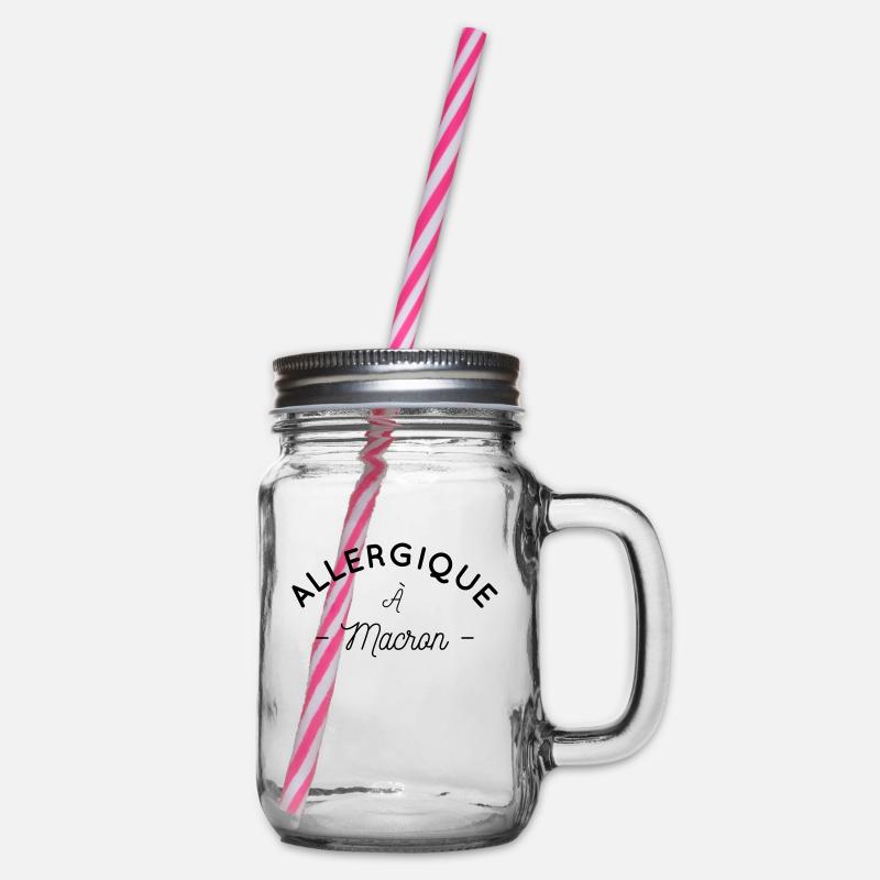 Allergique à Macron - Bocal à boisson - transparent