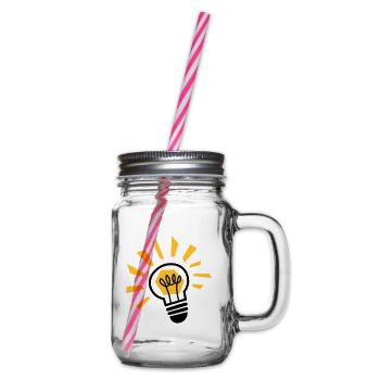 Light bulb - light bulb - ampoule - lamp - light - Glass jar with handle and screw cap - clear - Right