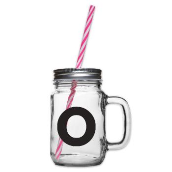 O - Glass jar with handle and screw cap - clear - Right