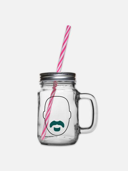 »Frank Zappa« Beard 2 - Henkelglas mit Schraubdeckel - Klar