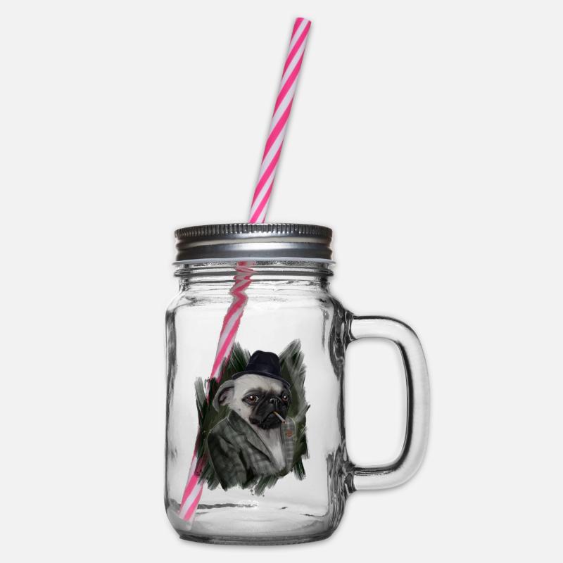mops - Henkelglas mit Schraubdeckel - Klar