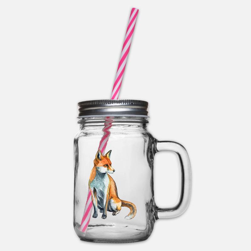 Fuchs - Henkelglas mit Schraubdeckel - Klar