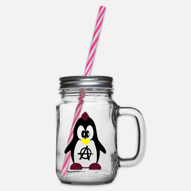 pingouin punk - Bocal à boisson - transparent