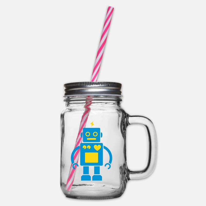 Roboter / Robot #2_2c - Henkelglas mit Schraubdeckel - Klar