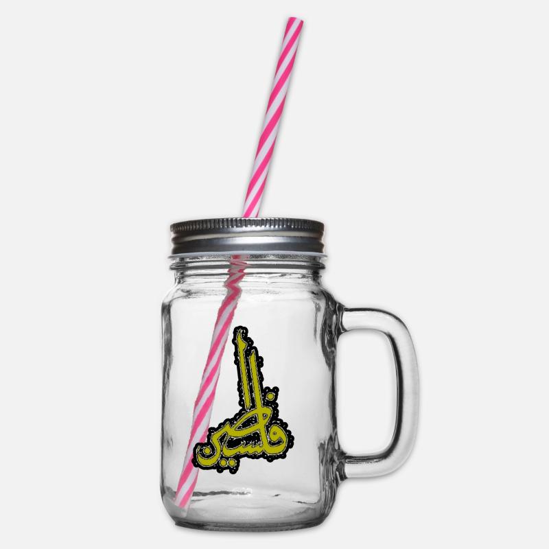 Palestine en calligraphie arabe - Bocal à boisson - transparent