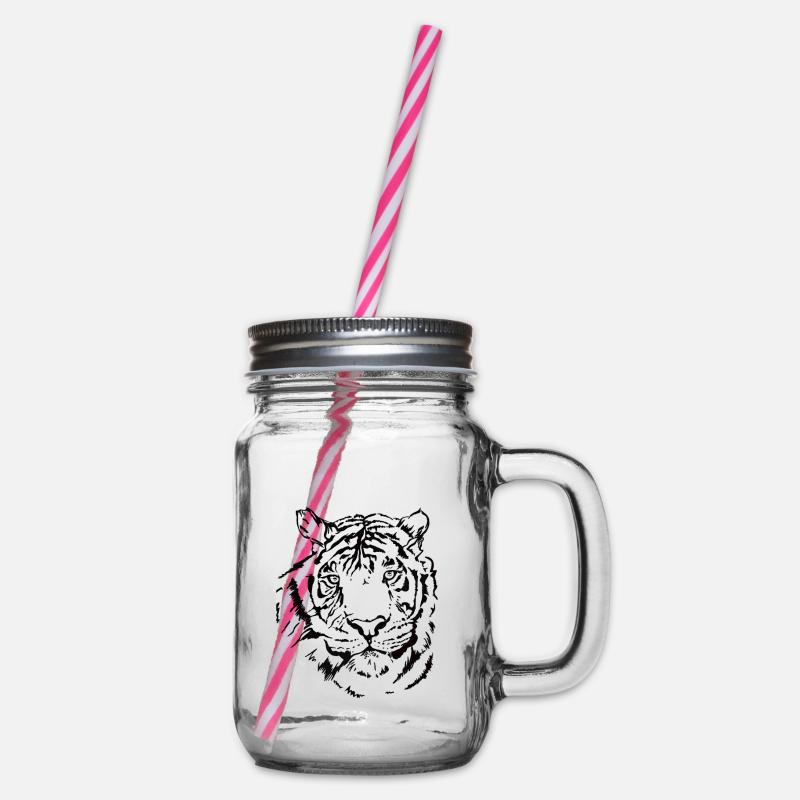 Tigre dessiné à la main - Bocal à boisson - transparent