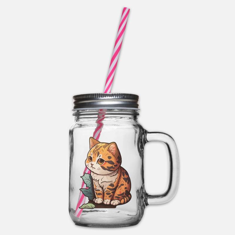 Cadeau chaton - Bocal à boisson - transparent