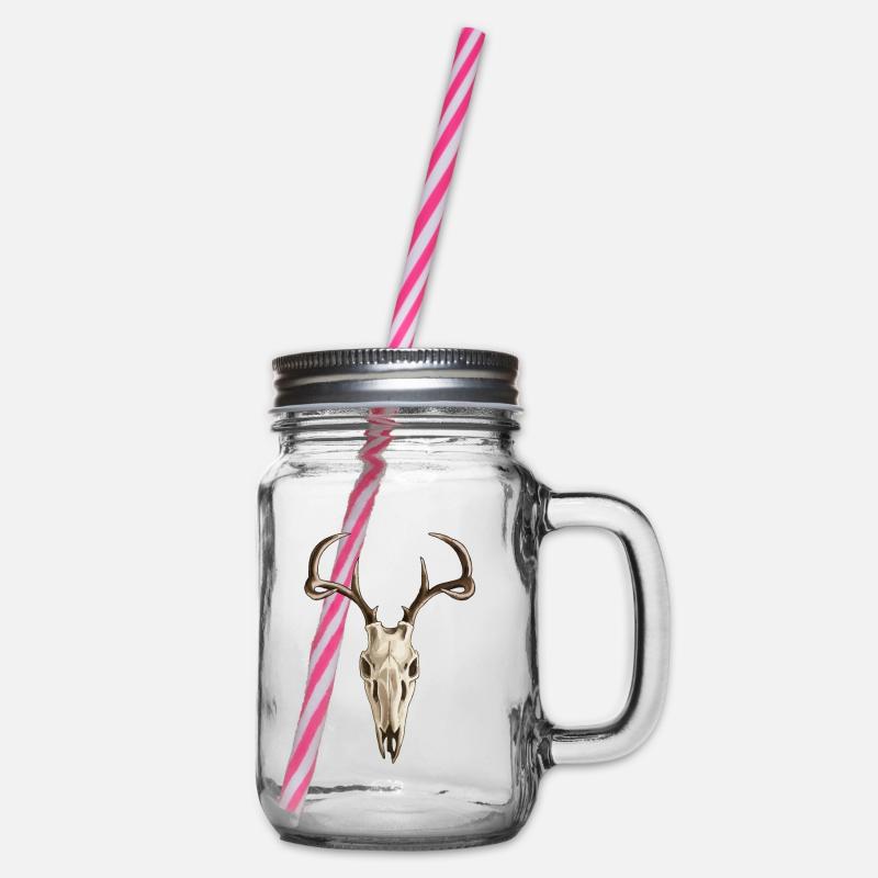Crâne de cerf - Bocal à boisson - transparent