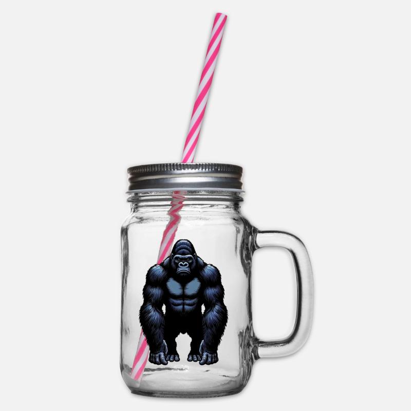 Gorilla - Henkelglas mit Schraubdeckel - Klar