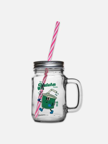 Its Matcha Time - Henkelglas mit Schraubdeckel - Klar