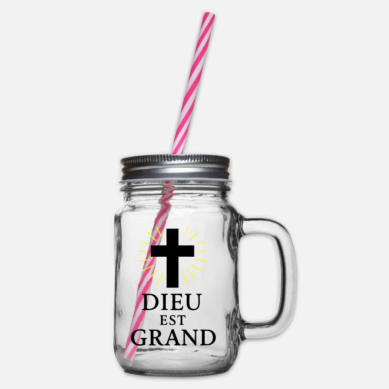 DIEU EST GRAND - Bocal à boisson - transparent