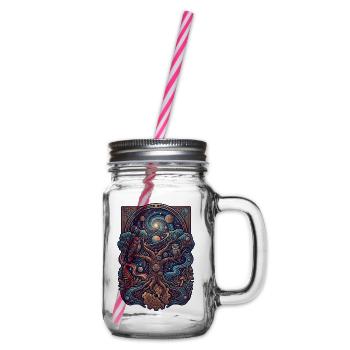 Kosmischer Lebensbaum - Henkelglas mit Schraubdeckel - Klar - Rechts