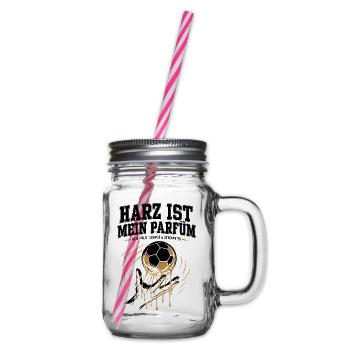 Handballer Geschenk – Harz statt Parfüm - Henkelglas mit Schraubdeckel - Klar - Rechts