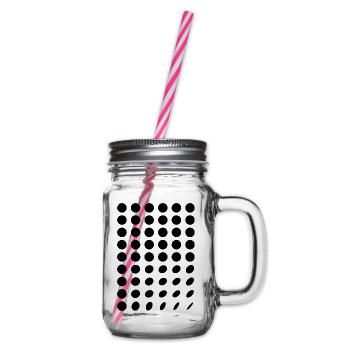 Dots-Muster - Henkelglas mit Schraubdeckel - Klar - Rechts