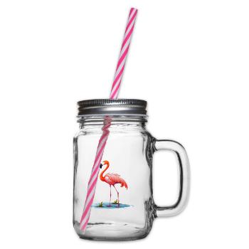 Flamingo Glas - Henkelglas mit Schraubdeckel - Klar - Rechts
