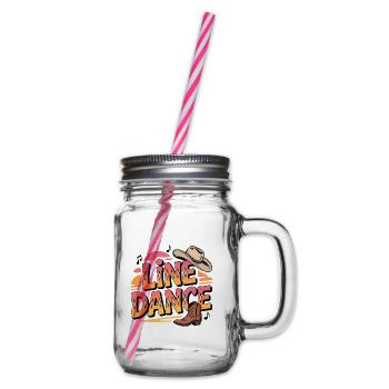 Line Dance mein Hobby - meine Passion - Henkelglas mit Schraubdeckel - Klar - Rechts