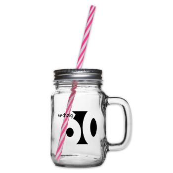 60. Geburtstag - Henkelglas mit Schraubdeckel - Klar - Rechts