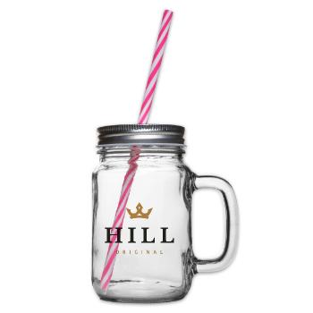 Hill Original Familienlogo - Henkelglas mit Schraubdeckel - Klar - Rechts