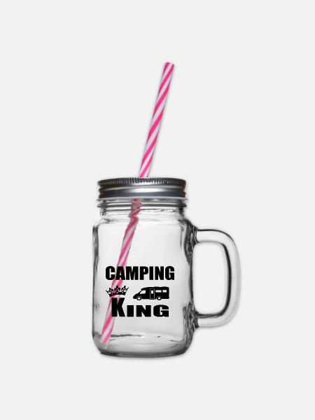 Camping - Henkelglas mit Schraubdeckel - Klar