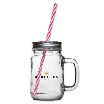 Borchers Original Familienlogo - Henkelglas mit Schraubdeckel - Klar - Rechts