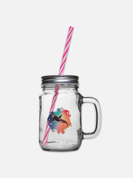 Orca - Henkelglas mit Schraubdeckel - Klar