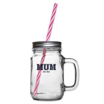 Maman Est. 2023 Battements de cœur pour future mère - Bocal à boisson - transparent - Droite