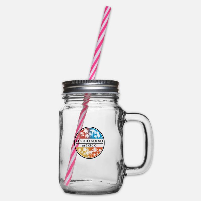 Puerto Nuevo Rocky Point Mexique Palmier Élégant - Bocal à boisson - transparent