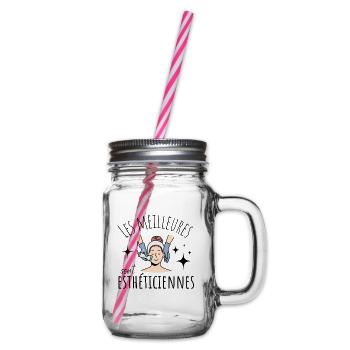 les meilleures sont esthéticiennes, cadeau femme - Bocal à boisson - transparent - Droite