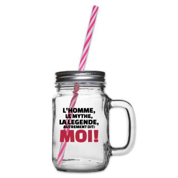 L'homme, le mythe, la légende autrement dit: moi - Bocal à boisson - transparent - Droite