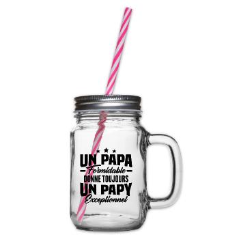 Cadeau pour Grand-père, Un Papy Exceptionnel - Bocal à boisson - transparent - Droite