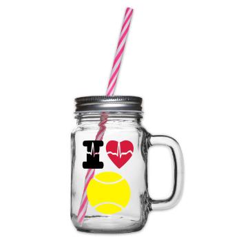 I love tennis - Bocal à boisson - transparent - Droite
