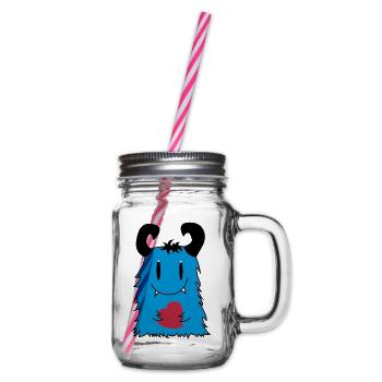 Monstre bouclé - Bocal à boisson - transparent - Droite