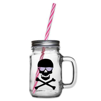 Piratl_mit_brille - Bocal à boisson - transparent - Droite