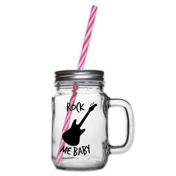 ROCK ME BABY - Henkelglas mit Schraubdeckel - Klar - Rechts