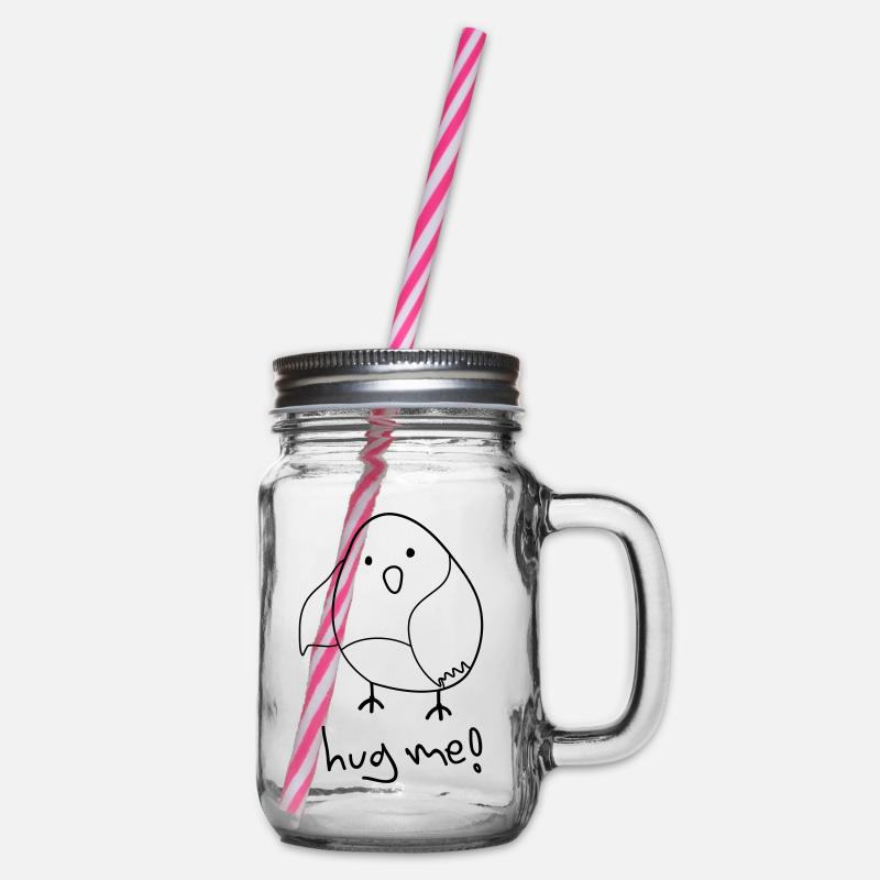 hug me! (Oiseau mignon) - Bocal à boisson - transparent