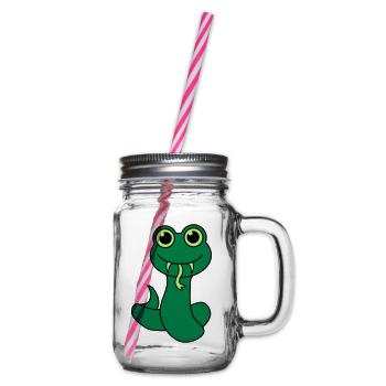 Enfant des serpents mignon petit doux - Bocal à boisson - transparent - Droite