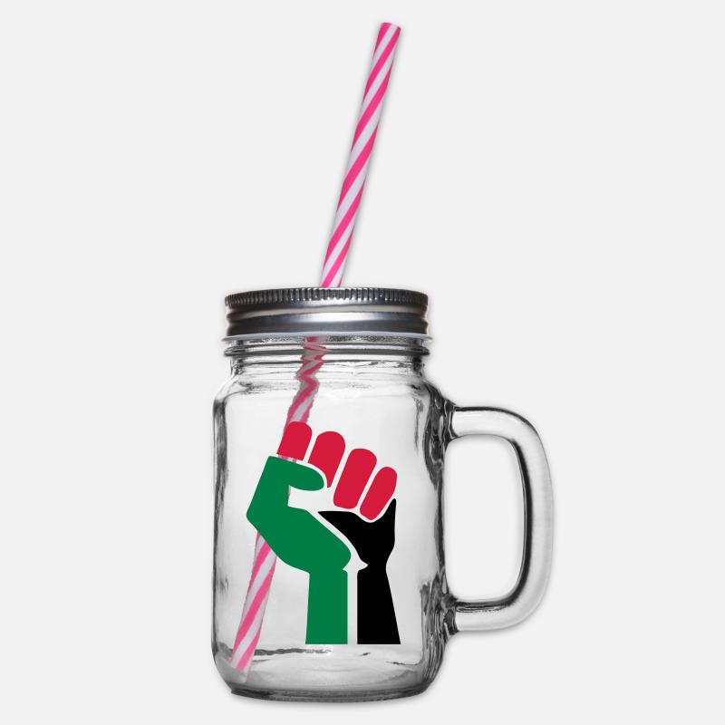 dessin palestinen symbole drapeau palestine - Bocal à boisson - transparent